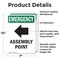 Signmission Assembly Point (Left Arrow) With Symbol, 7 in W x Rectangle, Vinyl Decal OS-2PACK-EM-D-710-V-10430 - alternate 5